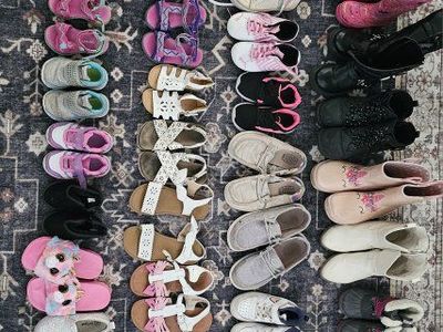 Girls shoes, sandles, boots lot, 54 pair.