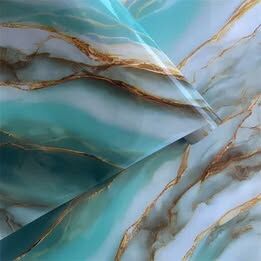 Granite-Inspired Green Marble with Metallic Gold Sheen Contact Paper