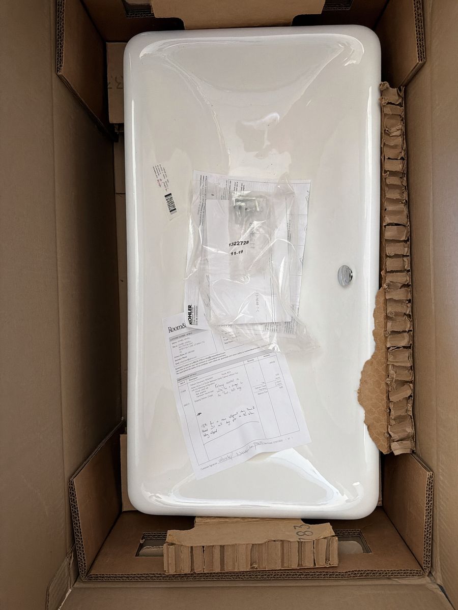 Kohler Iron Plains Wading Pool Large Rectangle Lavatory White 20212-0