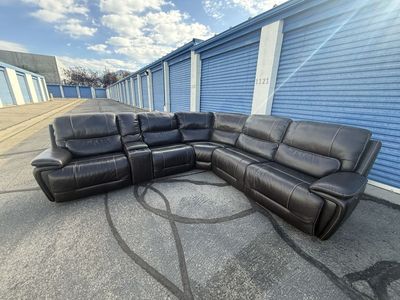 Brown leather electric recliner - Free delivery!