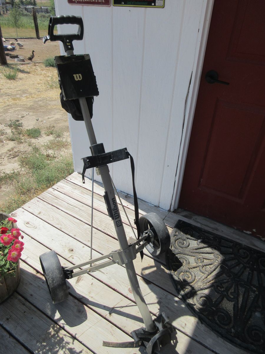 Wilson Golf Cart Pull Push 2-Wheel Golf Club Caddy - Used Condition