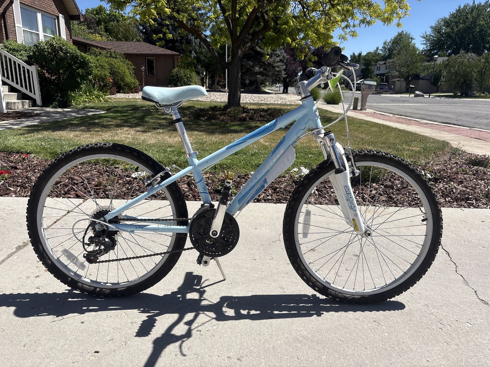 Light Blue Girls' Mountain Bike - Good Condition, Ready to Ride!