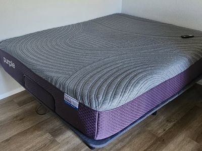 Queen Size Purple Bed and Adjustable Bed Frame
