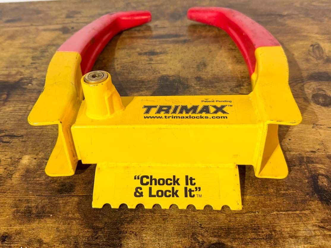 Trimax Universal Wheel Chock Lock - Heavy Duty Trailer Security (Model TCL65)