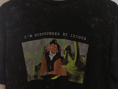 Disney The Lion King Scar "I'm Surrounded By Idiots" T-Shirt Men's L/G/G Black