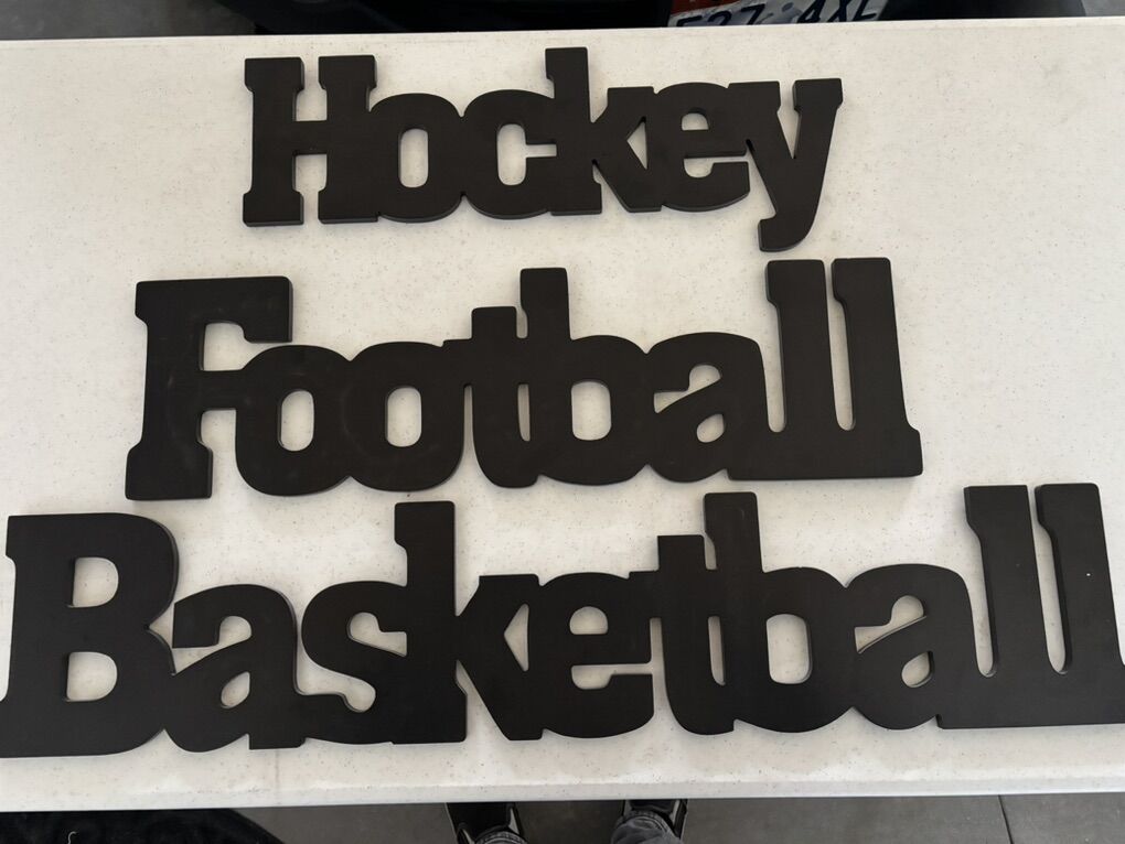 Wall Decor ( Hockey, Football, Basketball) Sign