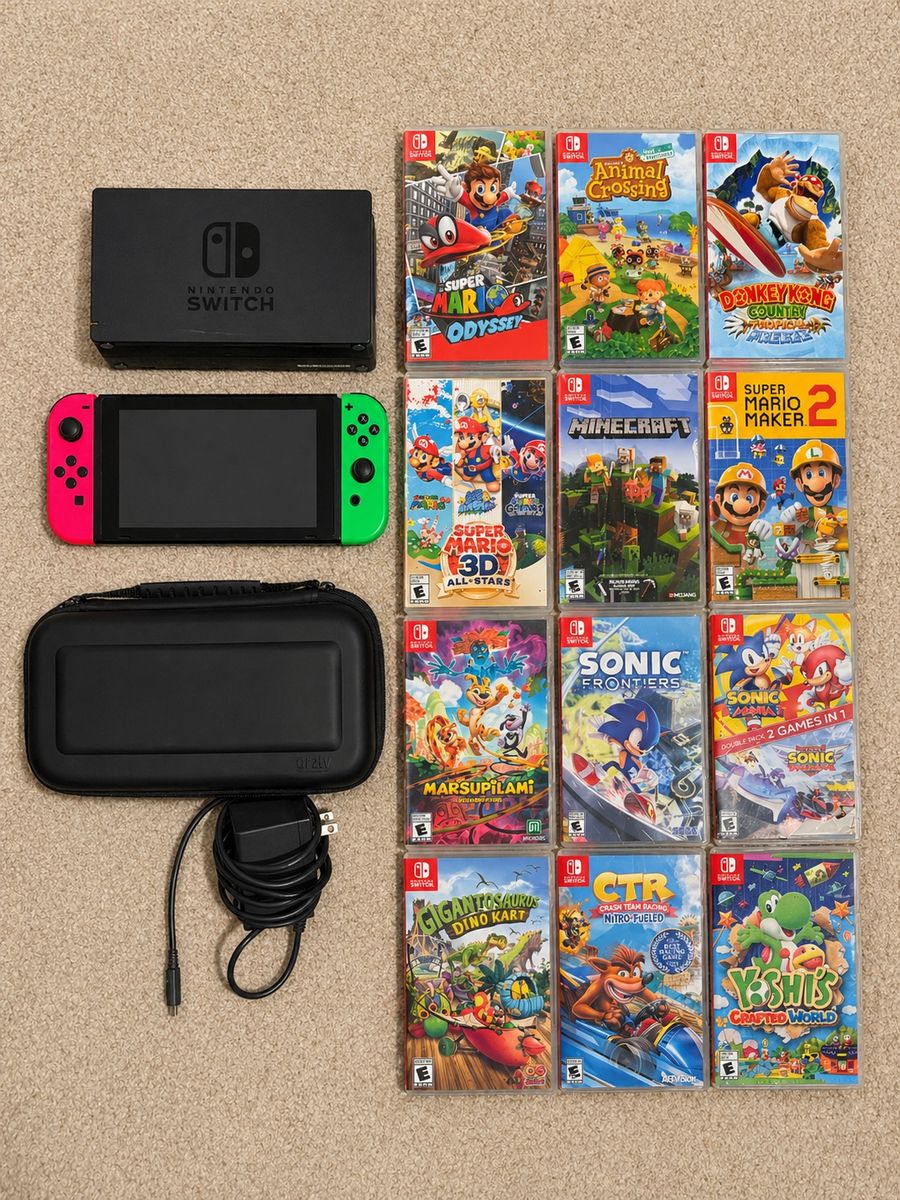 Nintendo Switch Bundle – 12 Games Included
