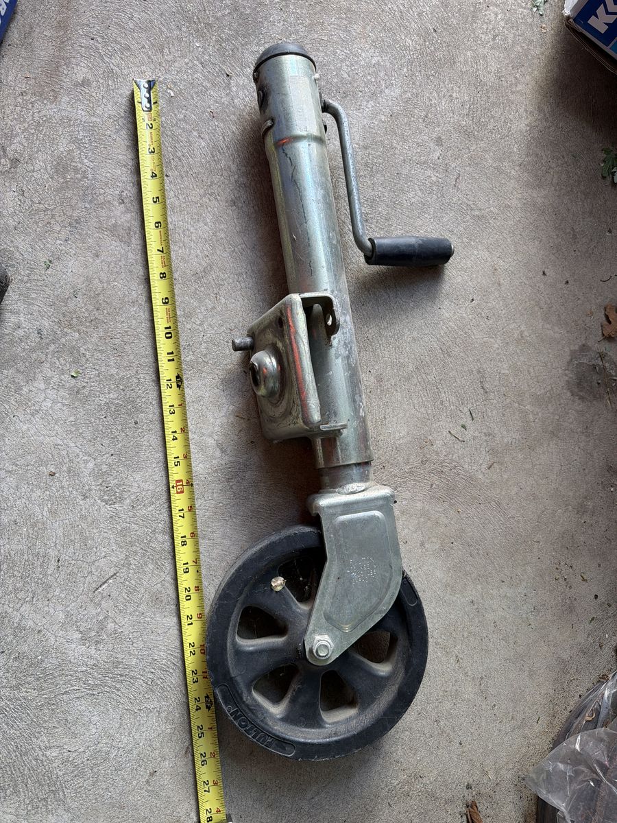 Trailer Jack, swing back wheeled trailer jack for parts