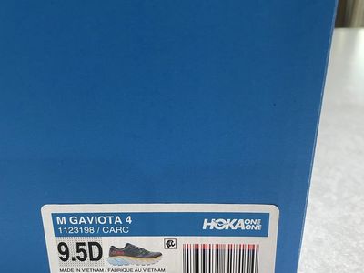 HOKA One One Gaviota 4 Men's Running Shoes Size 9.5D Gray Orange Blue