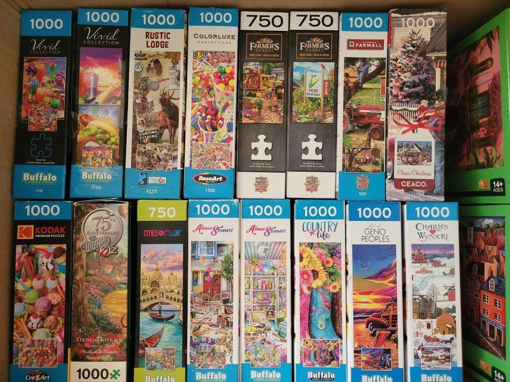 Jigsaw Puzzles - Prices vary. Used Beachy, Colorful