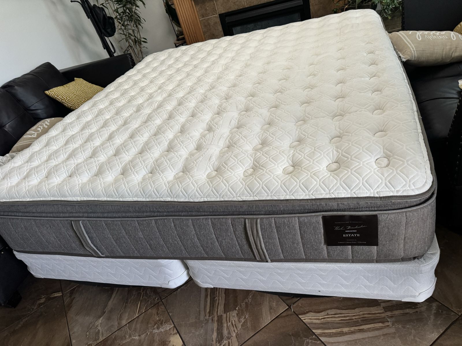Stearns & Foster Estate Luxury Pillowtop Mattress with box springs and metal frame $160