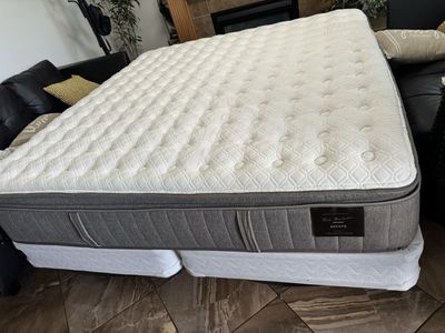 Stearns & Foster Estate Luxury Pillowtop Mattress with box springs and metal frame $160