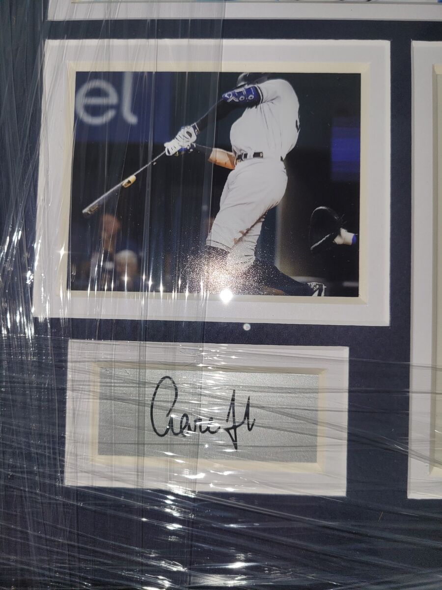 Like New Framed Aaron Judge 62 Home Run AL Record Facsimiler Signature New York Yankees Baseball 11"x14" Photo Sig Collage