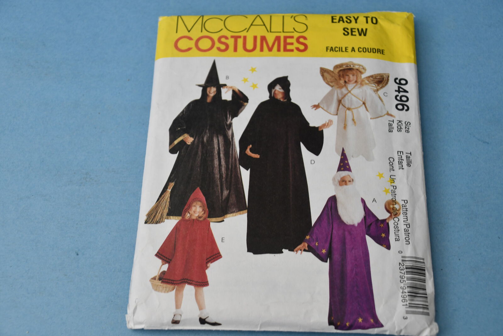 HALLOWEEN COSTUME PATTERNS ~ UNCUT ~ ADULT & KIDS ~ ANGEL, PHANTOM, WIZARD, WITCH, RED RIDING HOOD