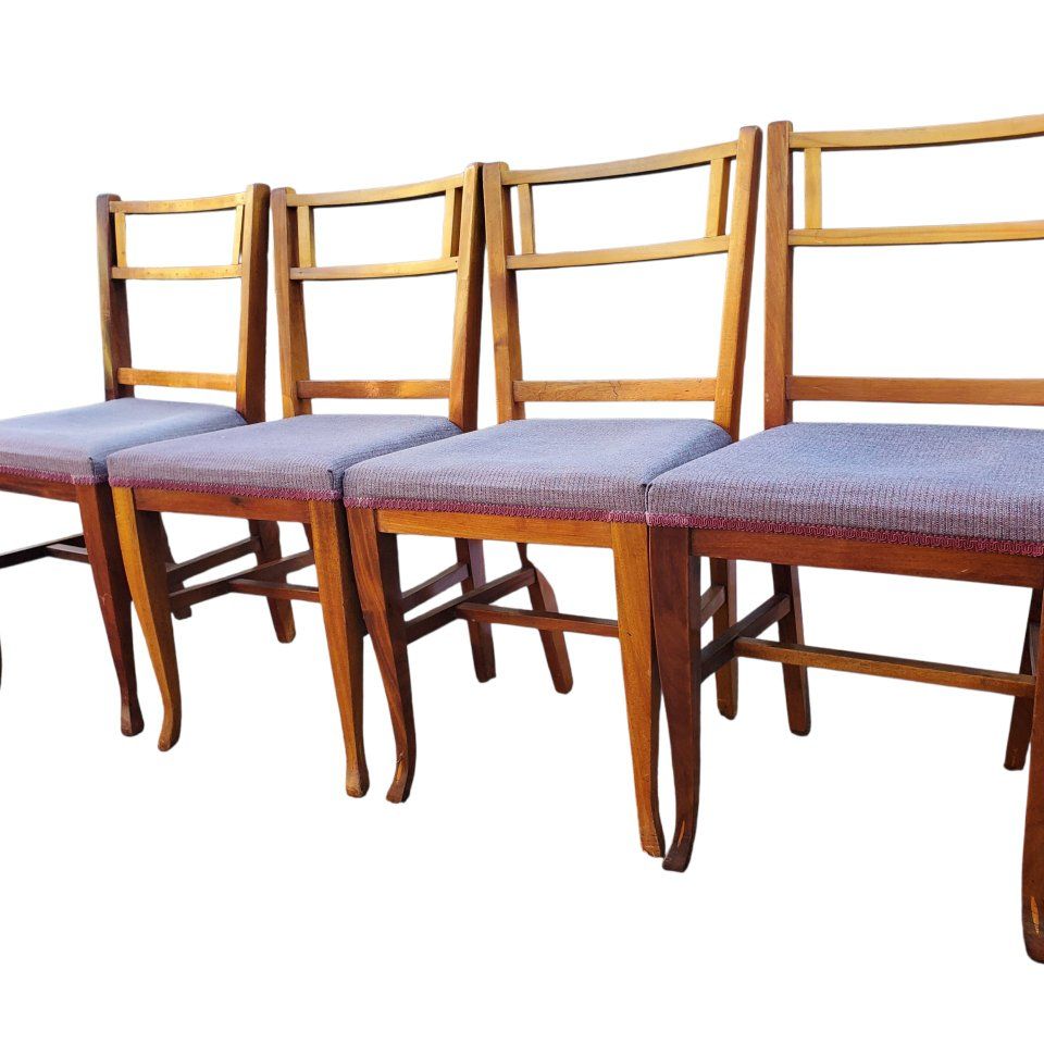 Antique Maple Wood Dining Chairs