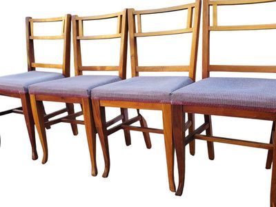 Antique Maple Wood Dining Chairs