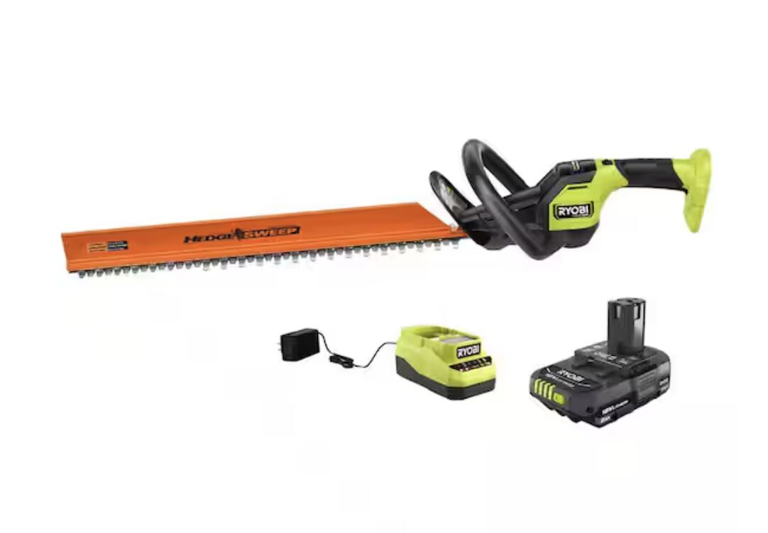 RYOBI ONE+ HP 18V Brushless 24 in. Cordless Battery Hedge Trimmer with 2.0 Ah Battery and Charger