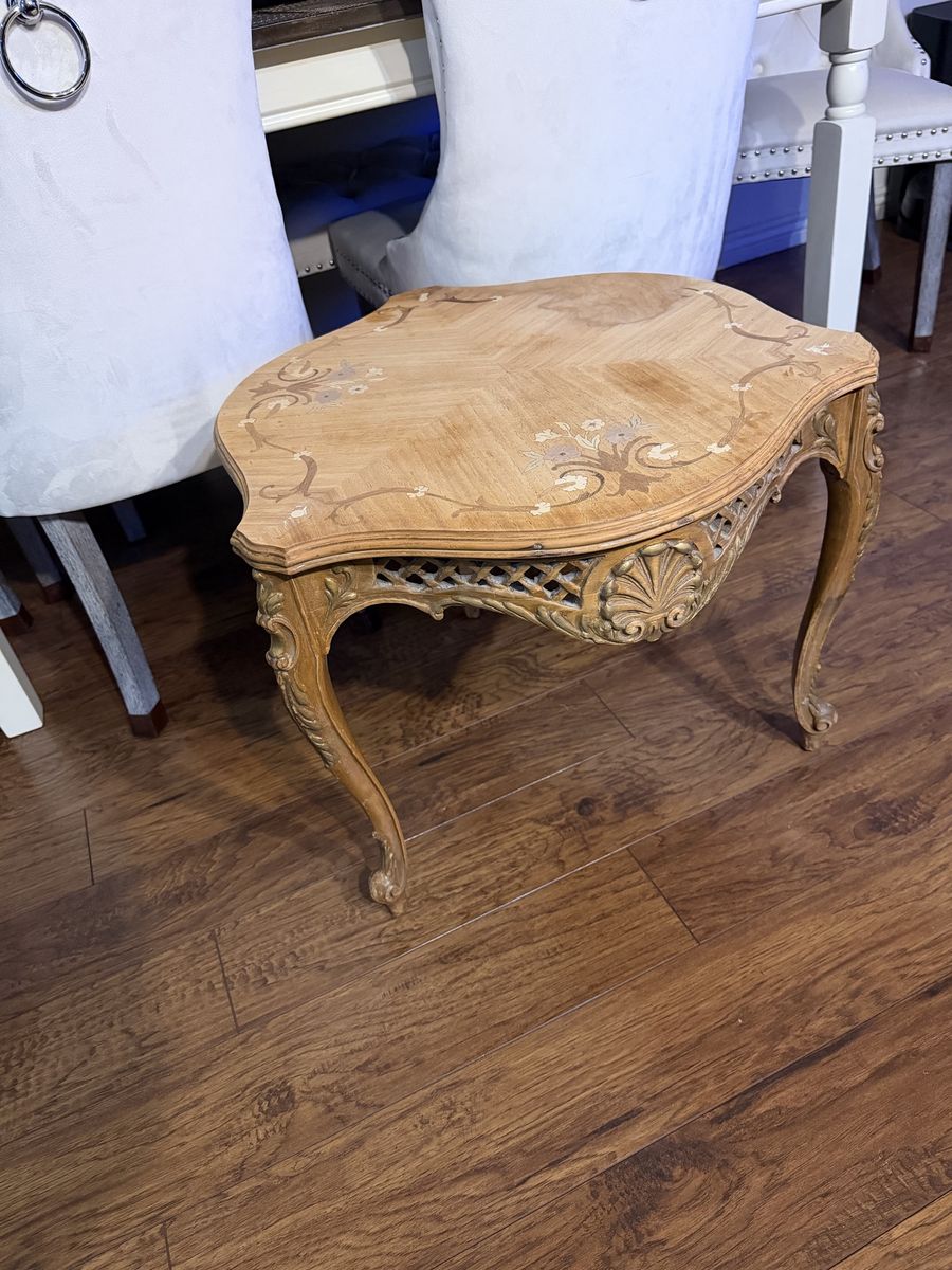 antique French Louis XV style ornately carved side