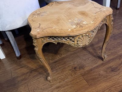 antique French Louis XV style ornately carved side