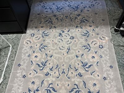 4 x 6 Floral Area Rug Gray Blue Pink