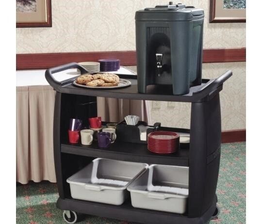 3tier Carlisle Oversized Black Utility Cart