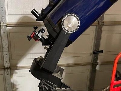 Meade 8” Telescope, Stand, Mount, Eye pieces, Phone Camera adaptor.