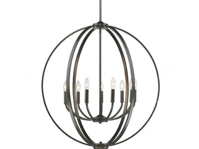 Golden Lighting Colson 9-Light Chandelier in Etruscan Bronze 31"W x 35"H