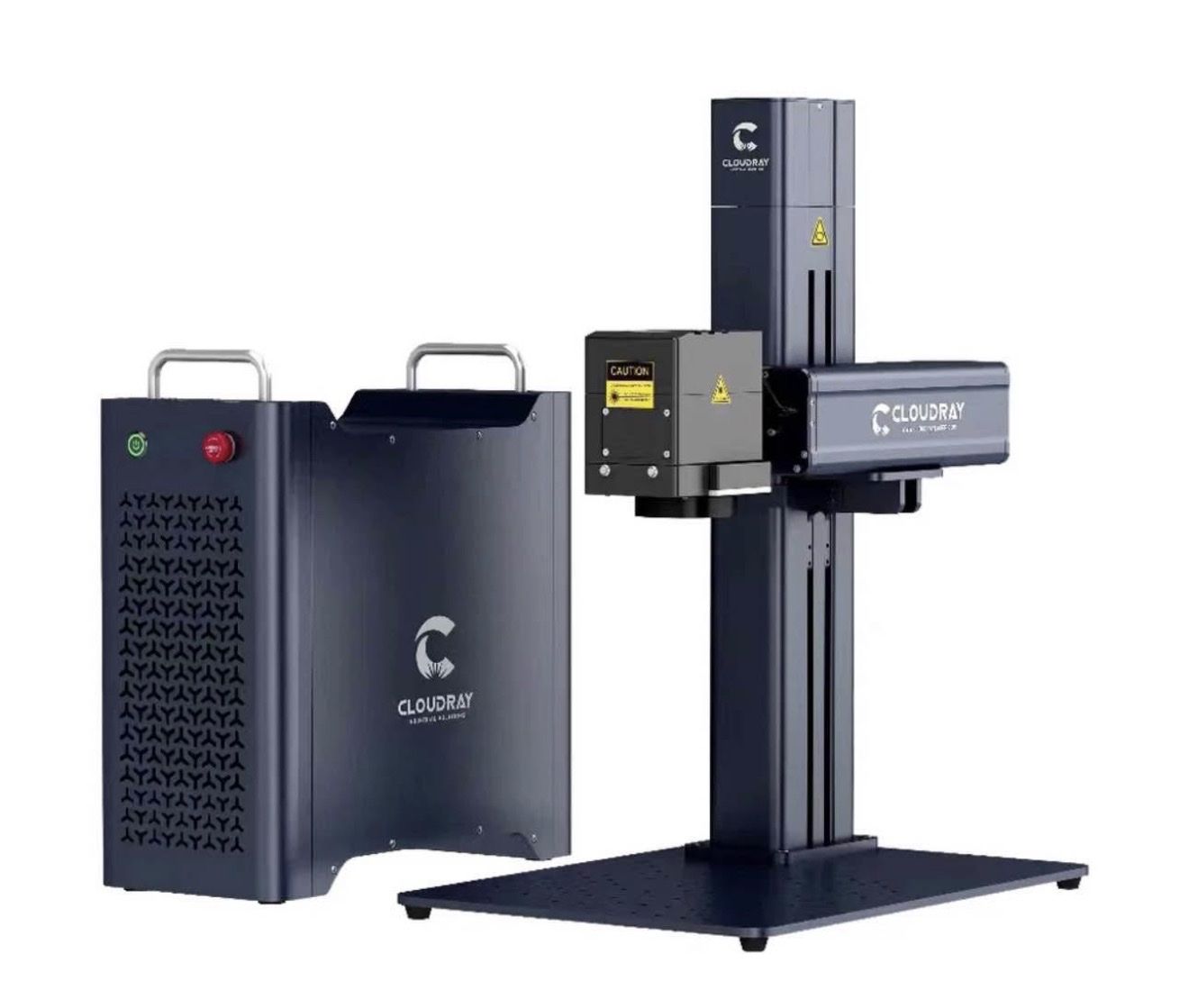 100W Cloudray Fiber Laser Marking Machine and Engraver with Power Unit