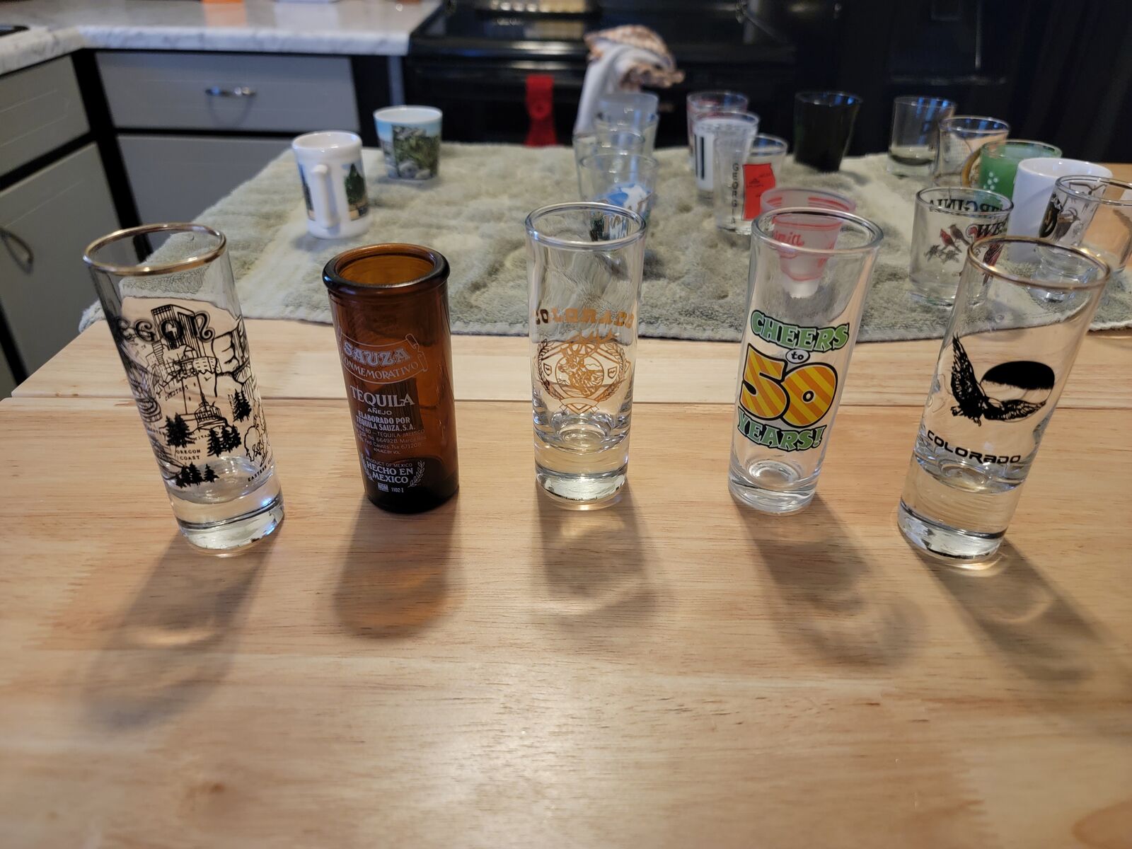 Shot glass collection  31 shot glasses