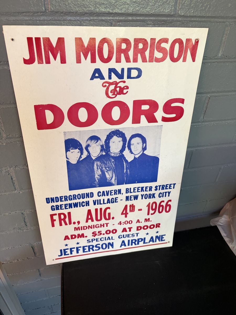 Retro 1966 NYC underground cavern cardboard poster art