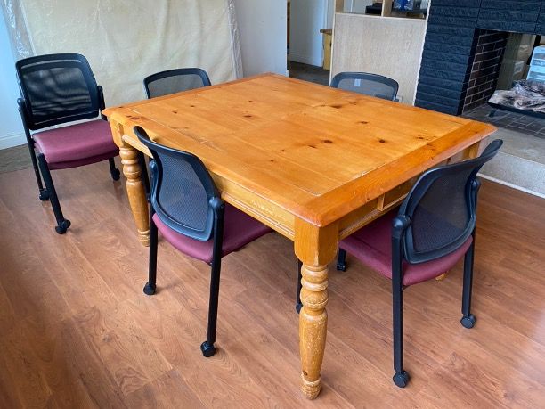 Wood Dining Table in Fair Condition (table only)