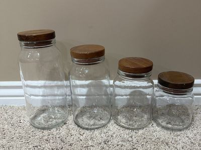 Glass Jars - Set of 4