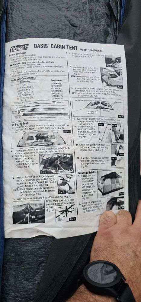 Coleman Oasis Cabin Tent Model 2000000583 with Carrying Bag