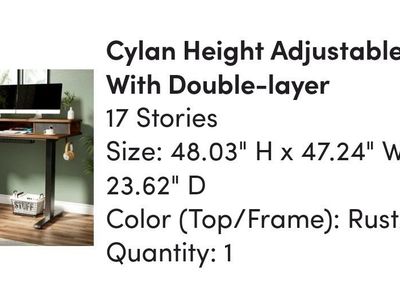 Cylan Height Adjustable Standing Desk