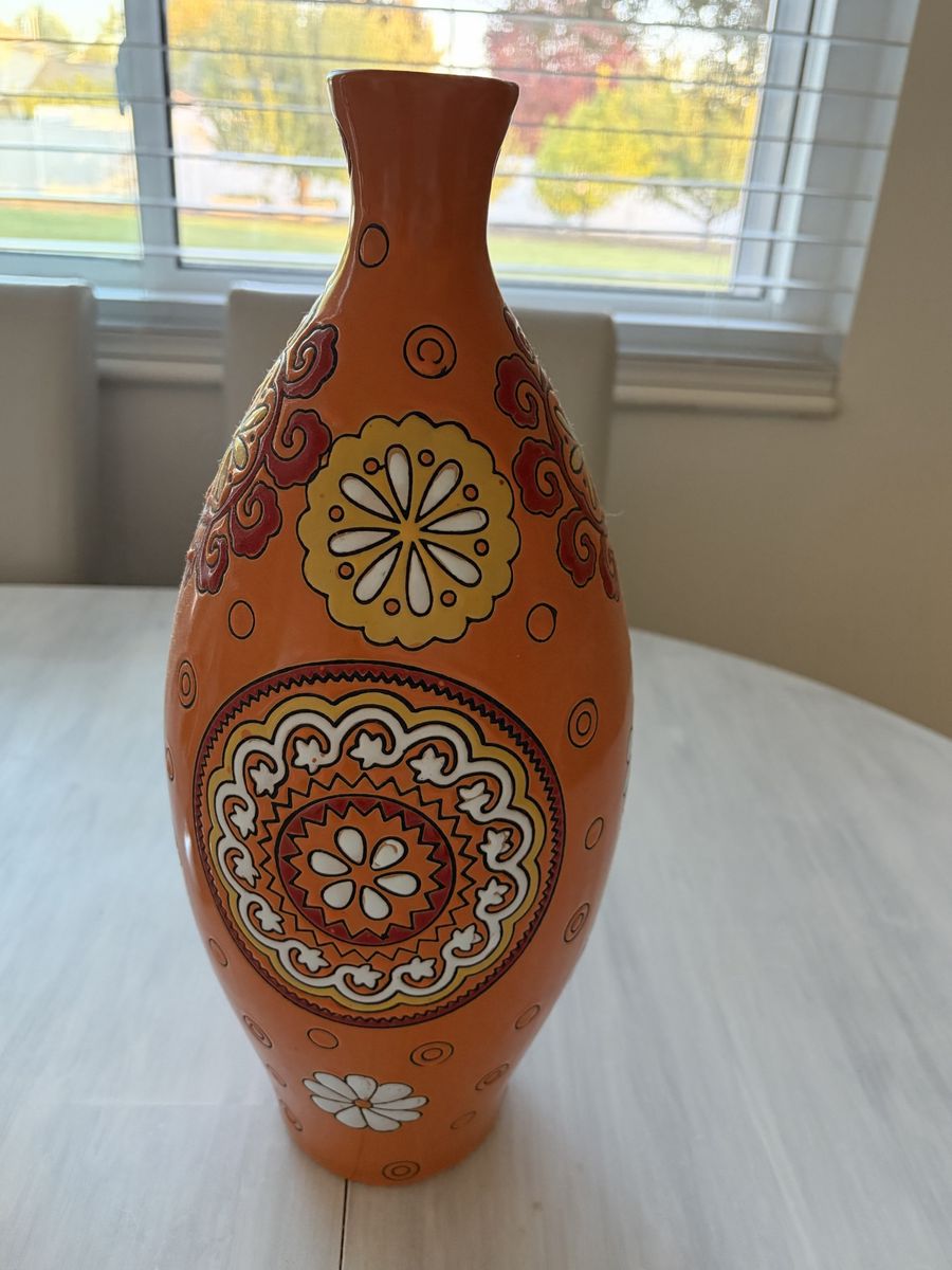 Beautiful orange vase