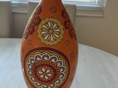 Beautiful orange vase