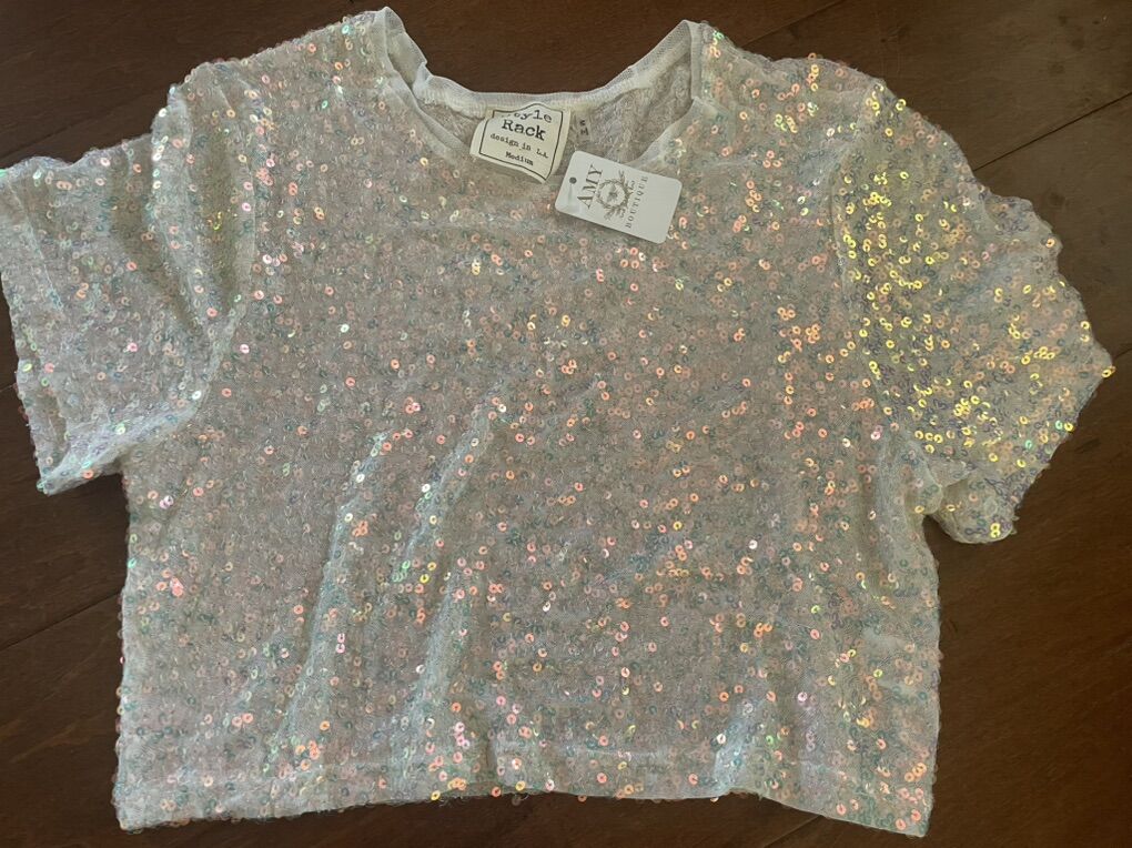 New Sequin Crop Top - 2 Avail. Small & Medium