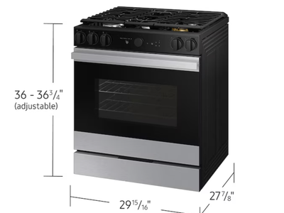 NEW Gas Stainless Samsung Bespoke 30 inch 5 burners 6-cu ft Range