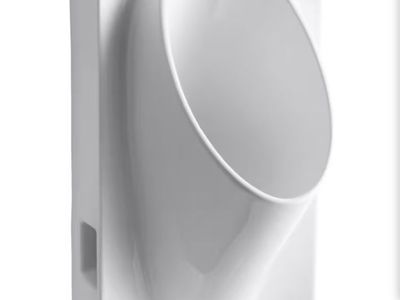 KOHLER K-4918-0 Steward Waterless Urinal - White, Cartridge-Free, Splash-Free, Water Saving