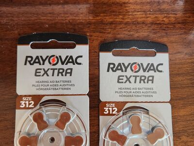 2 Packs of 312 Batteries