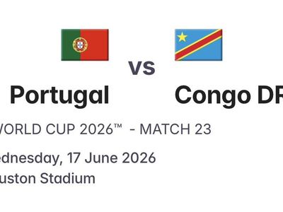 FIFA Tickets Portgual Vs Congo 06/17 Lower