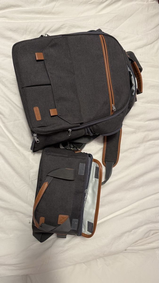 Backpack with removable camera bag