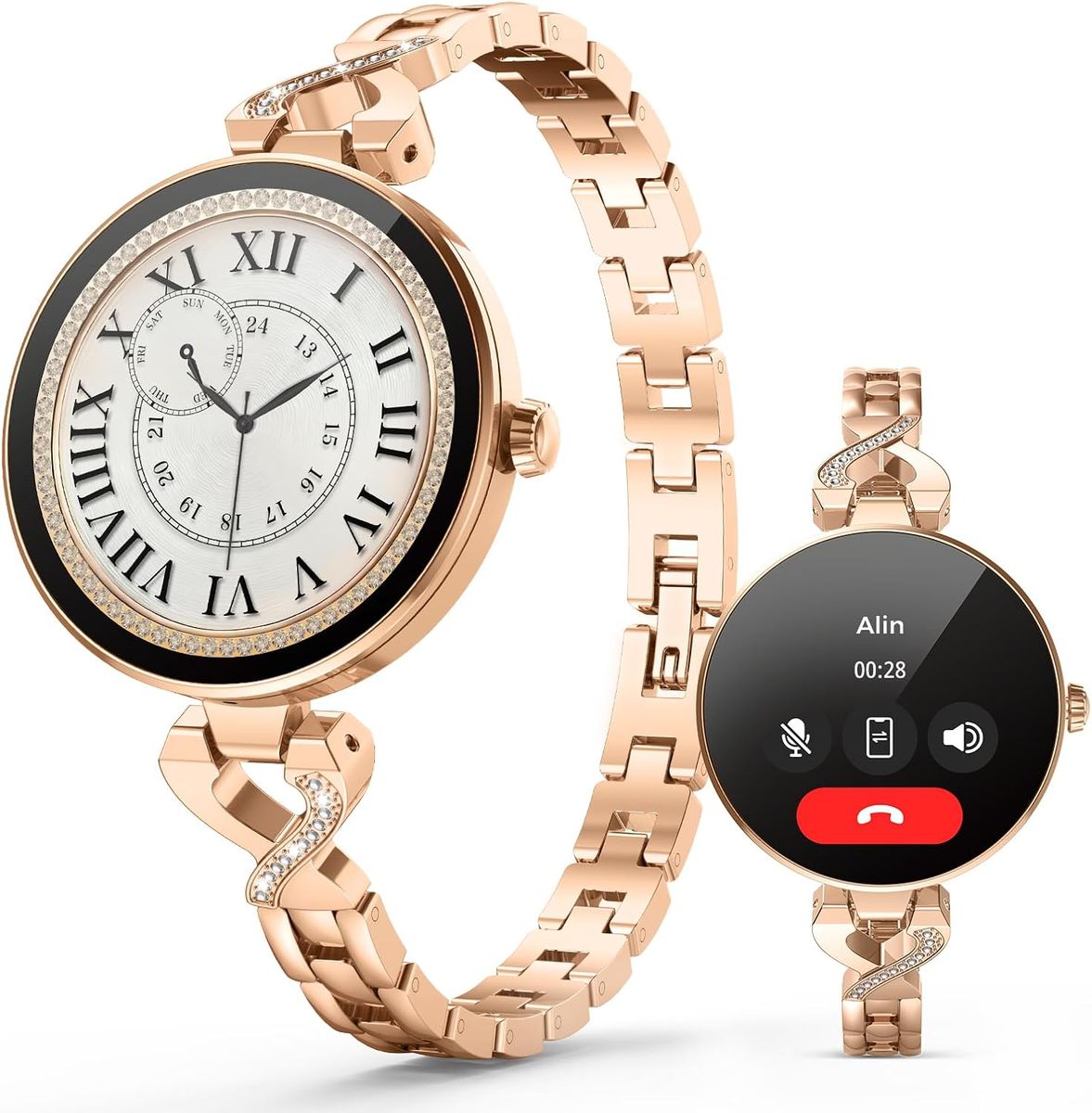 NEW Smart Watches for Women, 1.04" AMOLED Screen, Answer/Make Call, iOS/Android 24H Sleep Tracker