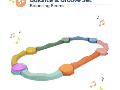 NEW B. toys Balance Beams – Balance & Groove Set Balance Board with Music & Lights