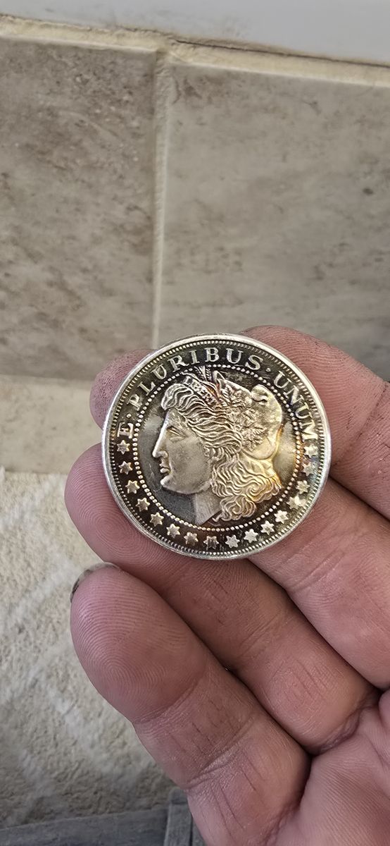 Silver bars and coins