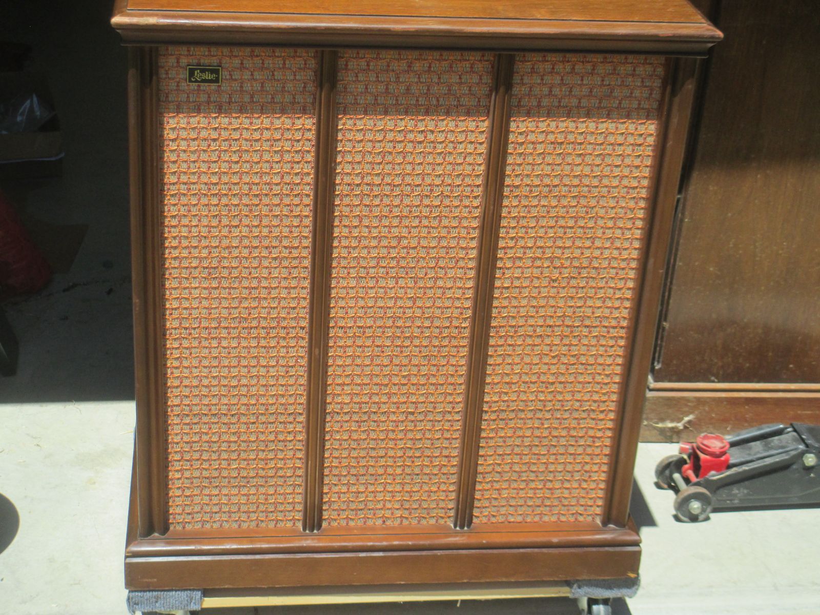 Vintage Leslie Speaker Cabinet with Connection Cable - Wood Finish