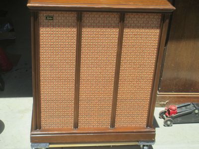 Vintage Leslie Speaker Cabinet with Connection Cable - Wood Finish