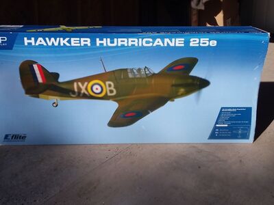 Rare E-Flite Hawker Hurricane, 1320 mm. PNP, NIB