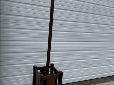 Solid Wood Coat Rack / Hall Tree with Umbrella Stand. OBO