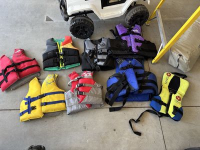 Assorted Life Vests PFDs - Various Sizes and Colors (Lot)